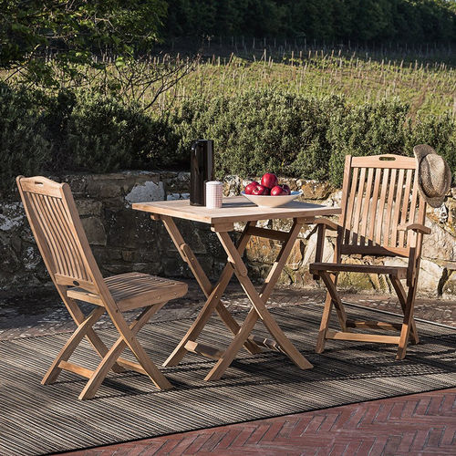 Table à manger classique - Moon - Il Giardino di Legno - en teck / avec piètement en teck / carrée