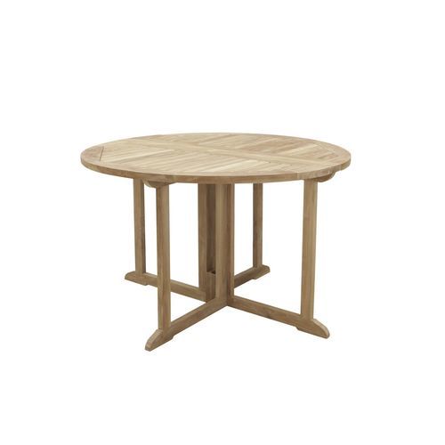 Table à manger contemporaine - Savana - Il Giardino di Legno - en teck / avec piètement en teck / ronde