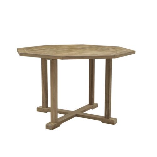 Table à manger contemporaine - Macao - Il Giardino di Legno - en teck / avec piètement en teck / octogonale