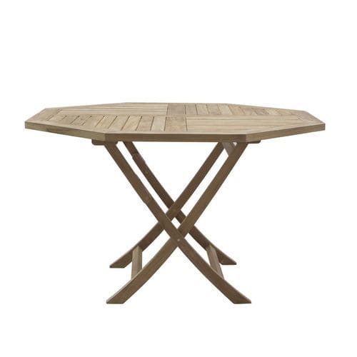Table à manger contemporaine - Moon - Il Giardino di Legno - en teck / avec piètement en teck / octogonale