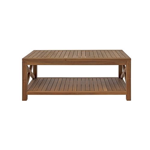 Table basse contemporaine - Venezia - Il Giardino di Legno - en teck / avec piètement en teck / rectangulaire
