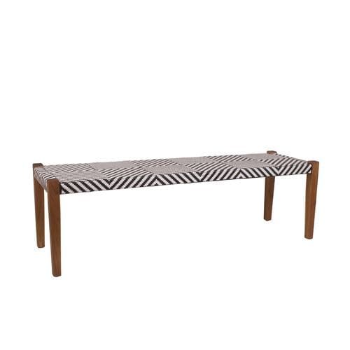 Banquette contemporaine - Cinema d’été - Il Giardino di Legno - en rotin / avec piètement en teck / en teck