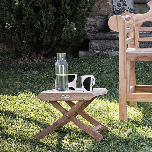 Table d'appoint contemporaine - Accessories - Il Giardino di Legno - en teck / avec piètement en teck / carrée