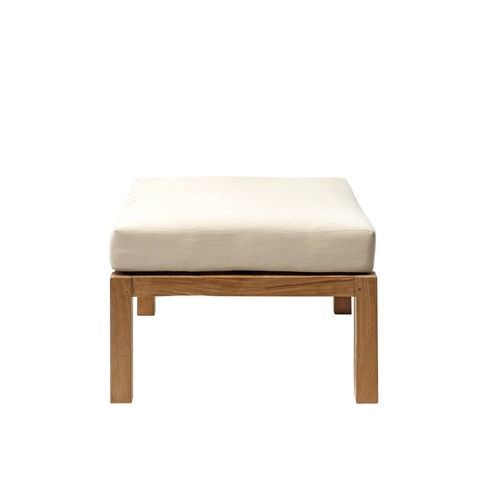 Ottoman contemporain - Venezia - Il Giardino di Legno - en tissu / en teck / carré