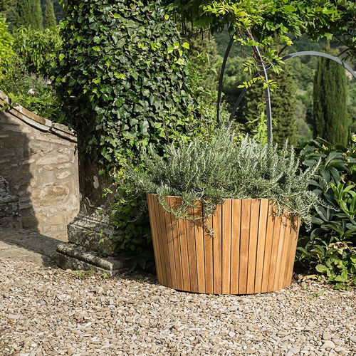 Pot de jardin en teck - ACCP0857 - Il Giardino di Legno - rond / résidentiel