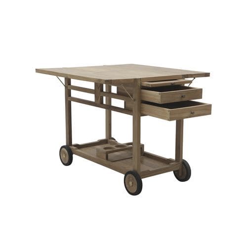 Chariot de service - Telemaco - Il Giardino di Legno - professionnel / pliant / en teck