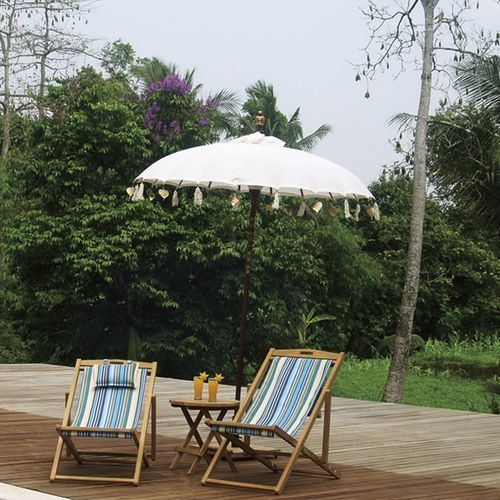 Parasol rond - ZOCD1800 - Il Giardino di Legno - à mât central / en tissu / en bois