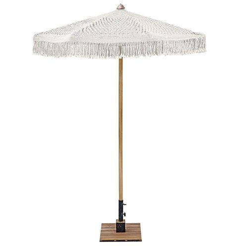 Parasol rond - ZOCM2500 - Il Giardino di Legno - à mât central / en bois / en corde