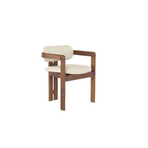 Chaise de salle à manger contemporaine - GRIS03C2 - Il Giardino di Legno - d'intérieur / en tissu / avec piètement en teck