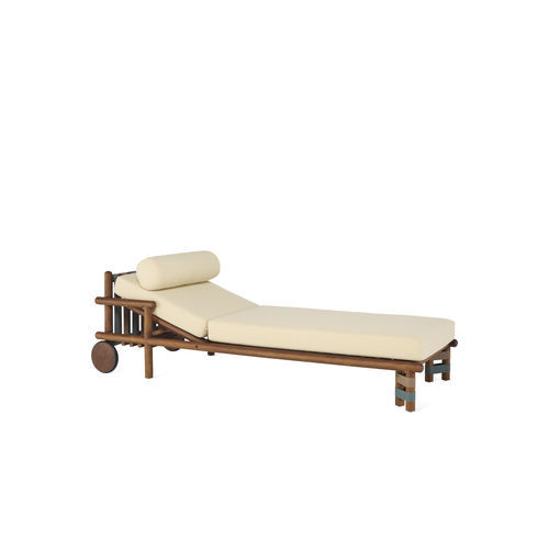 Bain de soleil contemporain - LIGN0579 - Il Giardino di Legno - en tissu / en teck / en bois huilé