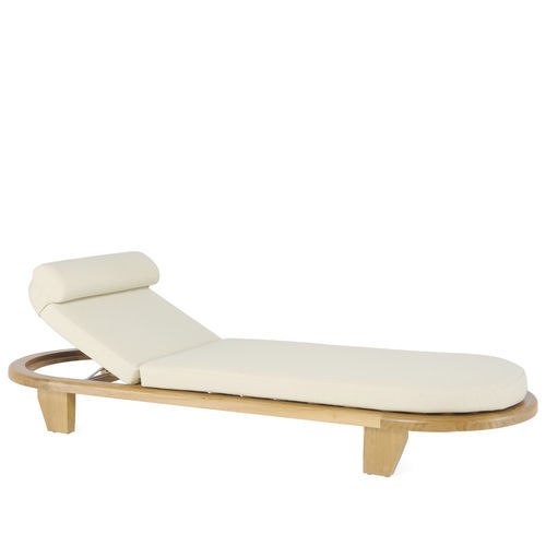 Bain de soleil de style - OUTL0580 - Il Giardino di Legno - en tissu / en teck / 1 place