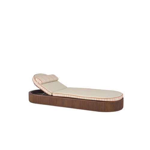 Bain de soleil design - GRIS0582 - Il Giardino di Legno - en tissu / en teck / professionnel