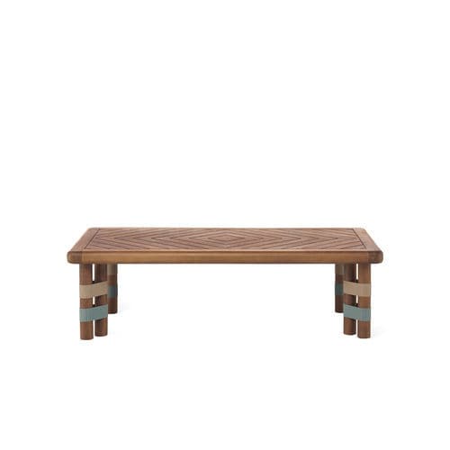 Table basse contemporaine - LIGN04I6 - Il Giardino di Legno - en teck / en bois huilé / avec piètement en teck