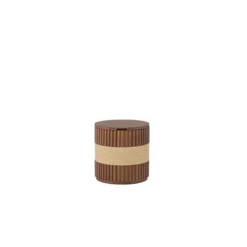 Table basse design - GRIS04J6 - Il Giardino di Legno - en teck / avec piètement en teck / ronde