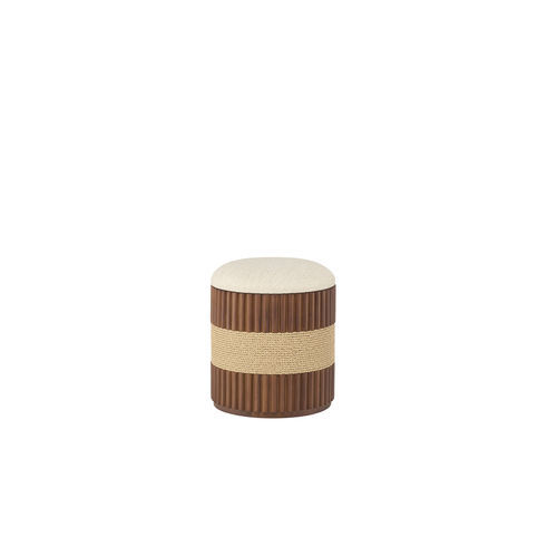 Pouf design - GRIS03C3 - Il Giardino di Legno - en bois / rond / avec rangement
