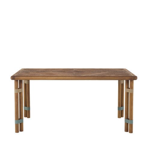 Table à manger contemporaine - LIGN04I8 - Il Giardino di Legno - en teck / en bois huilé / avec piètement en teck