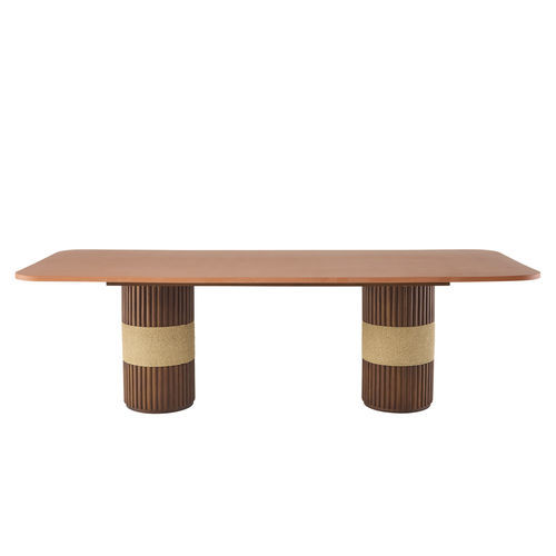 Table à manger design - GRIS04J8 - Il Giardino di Legno - en teck / avec piètement en teck / rectangulaire