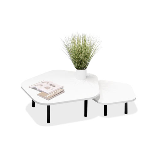 Table basse contemporaine - PENTAGON - Objekten - en chêne / en mélaminé / avec piètement en acier laqué