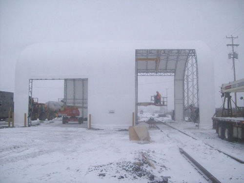 Structure tendue sur ossature métallique - INDUSTRIAL FABRIC BUILDINGS - Toro Shelters - pour marquise / avec membrane en pvc