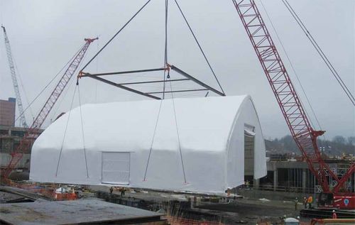 Structure tendue sur ossature métallique - MOBILE FABRIC - Toro Shelters - pour abri / avec membrane en pvc