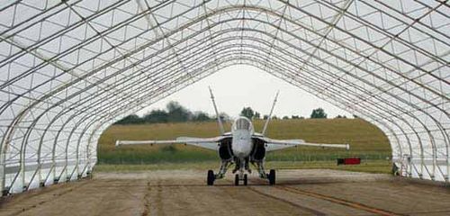 Structure tendue sur ossature métallique - AIRCRAFT HANGAR - Toro Shelters - pour marquise / avec membrane en pvc