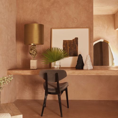 Abat-jour contemporain - MAGMA - Ginger & Jagger - en tissu / en soie / en laiton