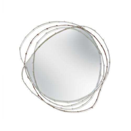 Miroir mural - VINE - Ginger & Jagger - contemporain / rond / en laiton