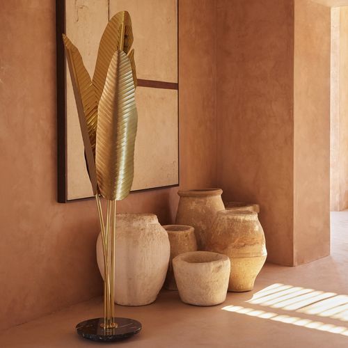 Lampe sur pied - BANANAS - Ginger & Jagger - en laiton / en marbre / contemporaine