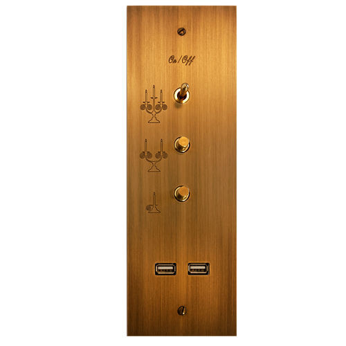 Prise USB - TAILORED - 6ixtes interrupteurs - double / murale / encastrable