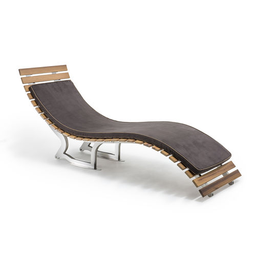Bain de soleil contemporain - SINVS - PALMAR arredi - en teck / en iroko / en acier inoxydable