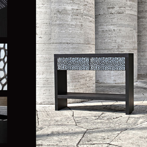 Console contemporaine - FORESTI - Foresti Home Collection Group srl - bois / en cuir / rectangulaire