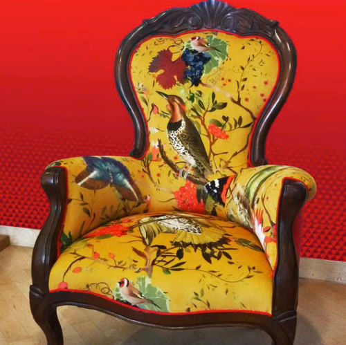Tissu d'ameublement - BIRDS - Foresti Home Collection Group srl - à motif nature / à motif animalier / en polyester