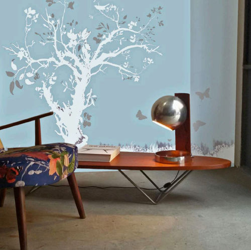 Papier peint contemporain - RIVA AL LAGO - Foresti Home Collection Group srl - en vinyle / à motif nature / gris