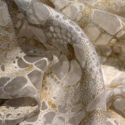Voilage à motif - DEVORE' FOSSILE - Foresti Home Collection Group srl - en lin / en viscose / en polyester