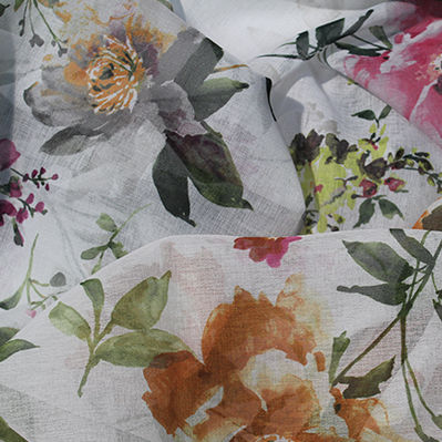 Tissu pour rideaux - STAMPATO MANET - Foresti Home Collection Group srl - à fleurs / en polyester