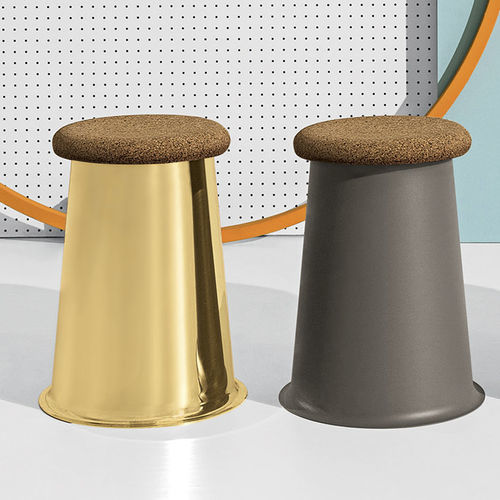 Tabouret contemporain - SIIT - DISCIPLINE - en liège / avec piètement en métal / piètement central
