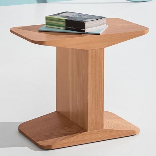 Tabouret contemporain - CENTANNI - DISCIPLINE - en mélèze / avec piètement en bois / piètement central