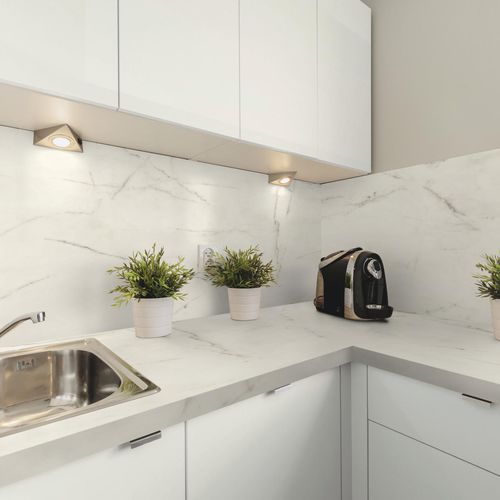Panneau décoratif d'ameublement - K2881 DP Marble Makrana - Kaindl - pour agencement intérieur / à grande résistance / stratifié