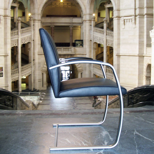 Fauteuil visiteur contemporain - .PRADO - Spiegels - en aluminium / en chrome / en aluminium poli