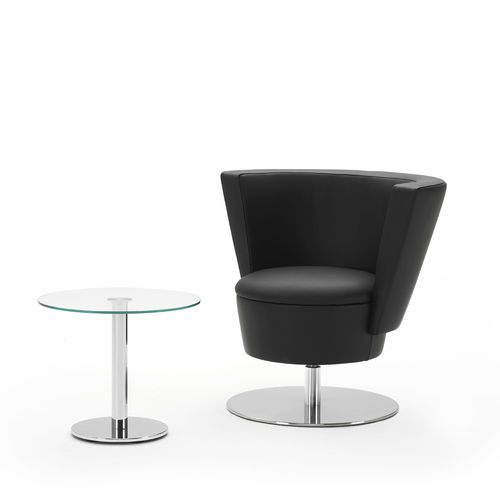 Fauteuil de concentration - .ROSSI L LOUNGE-SESSEL - Spiegels - contemporain / en coton / en cuir