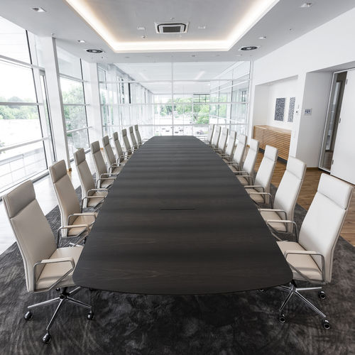 Table de conférence contemporaine - .UNIT  - Spiegels - en bois / avec piètement en MDF laqué / rectangulaire
