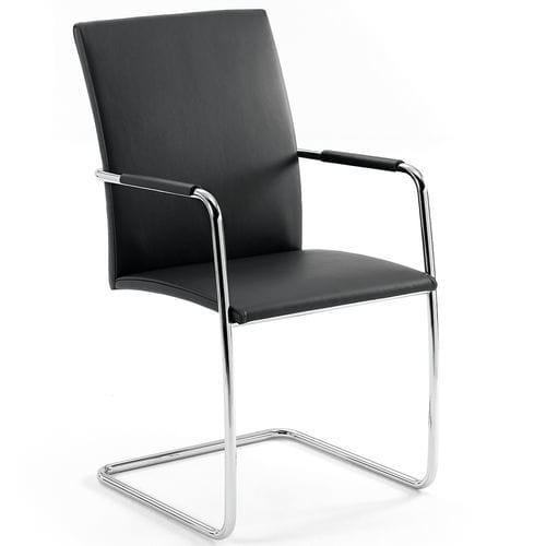 Chaise de conférence empilable - .PABLO - Spiegels - contemporaine / d'intérieur / en cuir