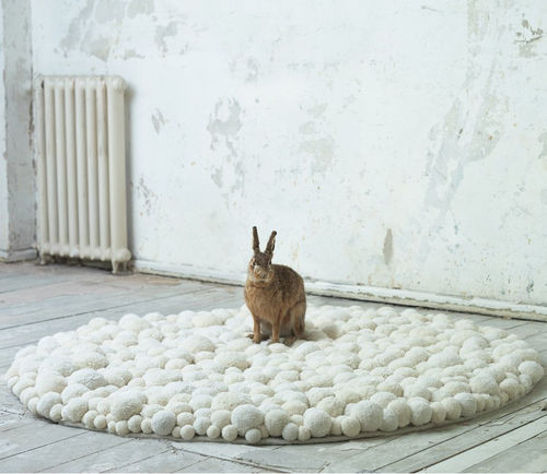 Tapis contemporain - MYK Berlin - géométrique / uni / en mérinos