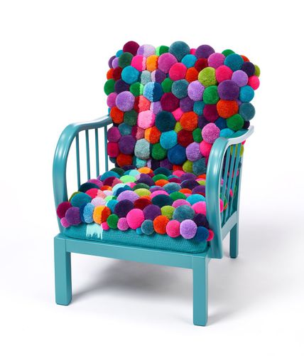 Fauteuil contemporain - MYK Berlin - en mérinos / en bois / fait main