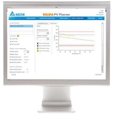 Logiciel de conception - PLANNER - Delta Energy Systems - pour installation photovoltaïque
