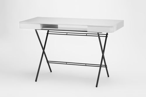 Bureau contemporain - COSIMO - ADENTRO - en MDF laqué / en métal doré / avec rangement