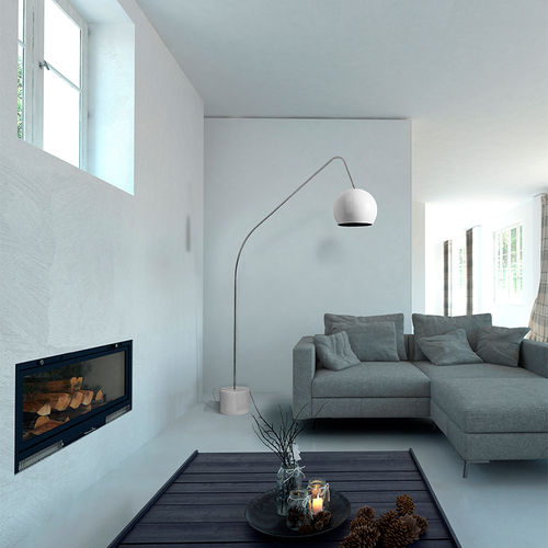 Lampe sur pied - LMP ALPHA - FLAM ET LUCE LUMINAIRES - en métal / en pierre / contemporaine