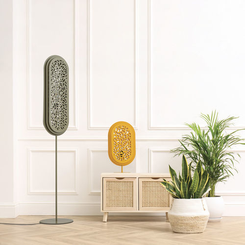 Lampe de table - BAMBOO MM - FLAM ET LUCE LUMINAIRES - en métal / en bois / contemporaine