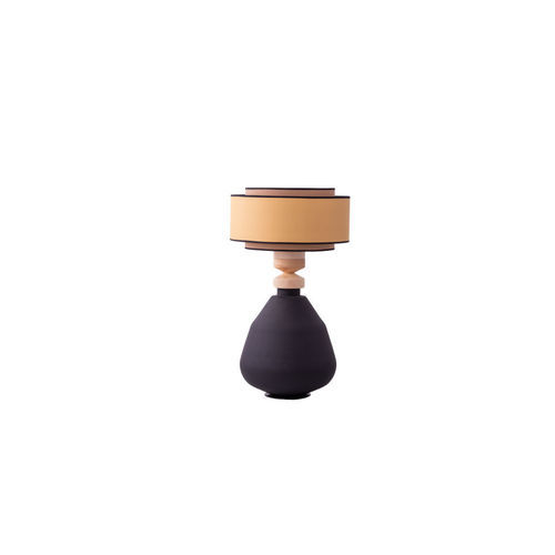Lampe de table - JESSY - FLAM ET LUCE LUMINAIRES - en textile / bois / en céramique