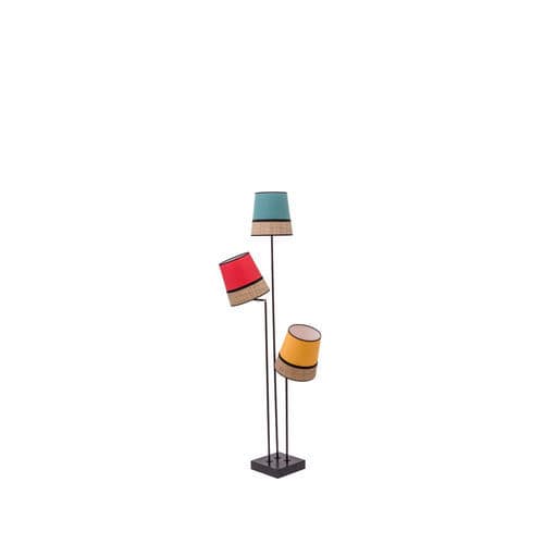 Lampe de sol - LMP JOY - FLAM ET LUCE LUMINAIRES - en métal / en verre / en textile